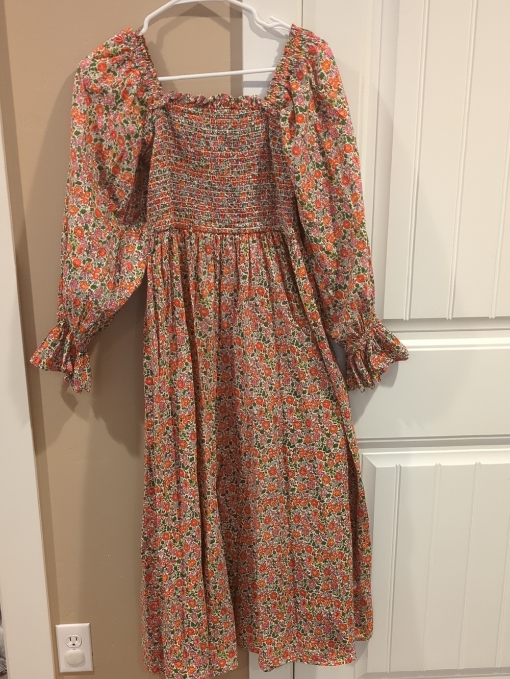 100% Cotton Elizabeth Wilson Summer Poppy Floral Dress